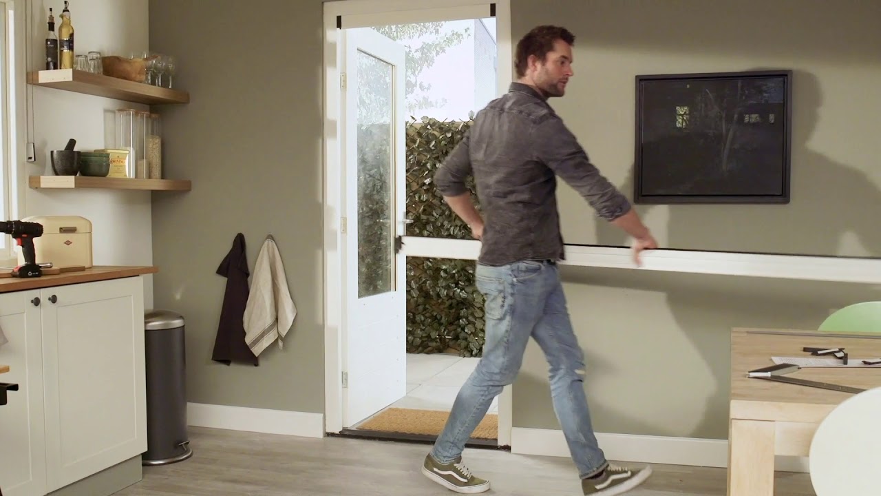 Monteringsvejledning til plissédør med indbygget insektnet