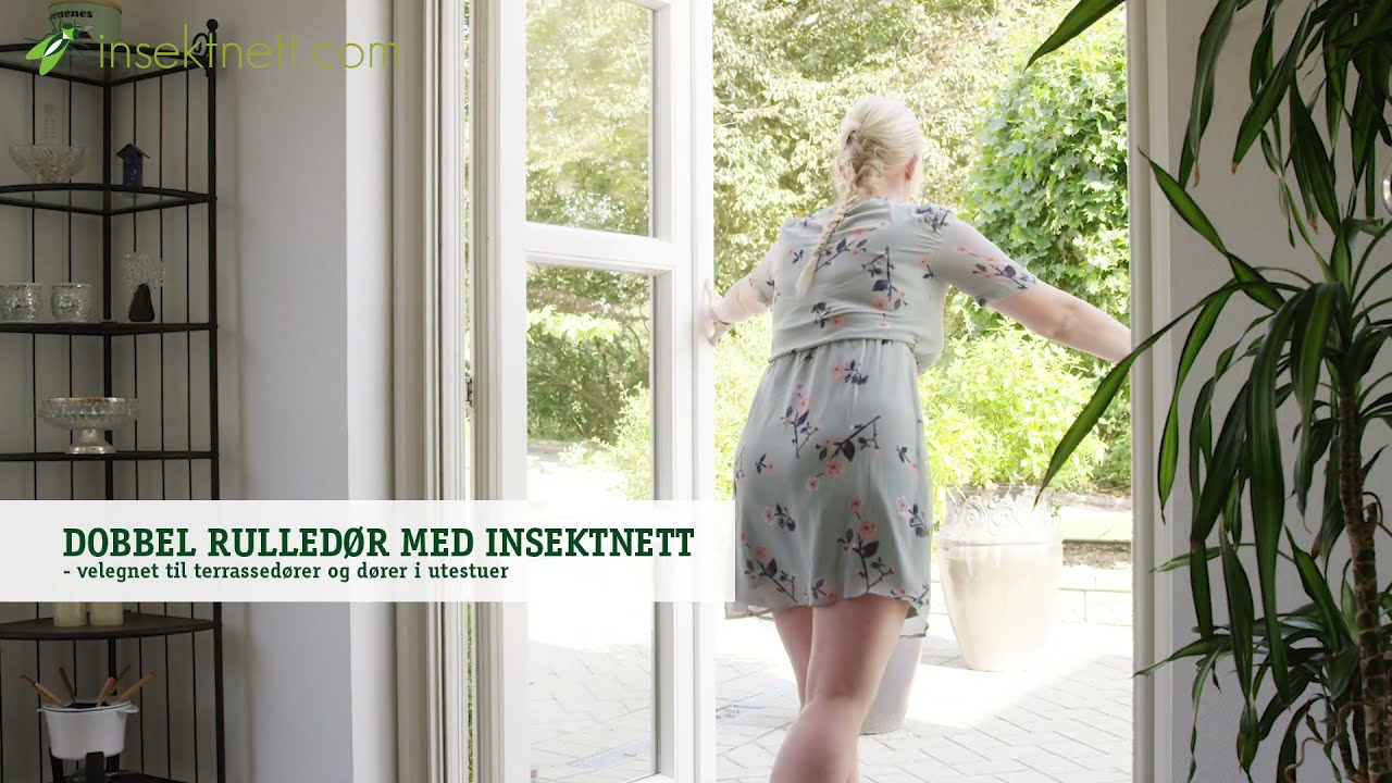 Dobbel skyvedør med insektnett