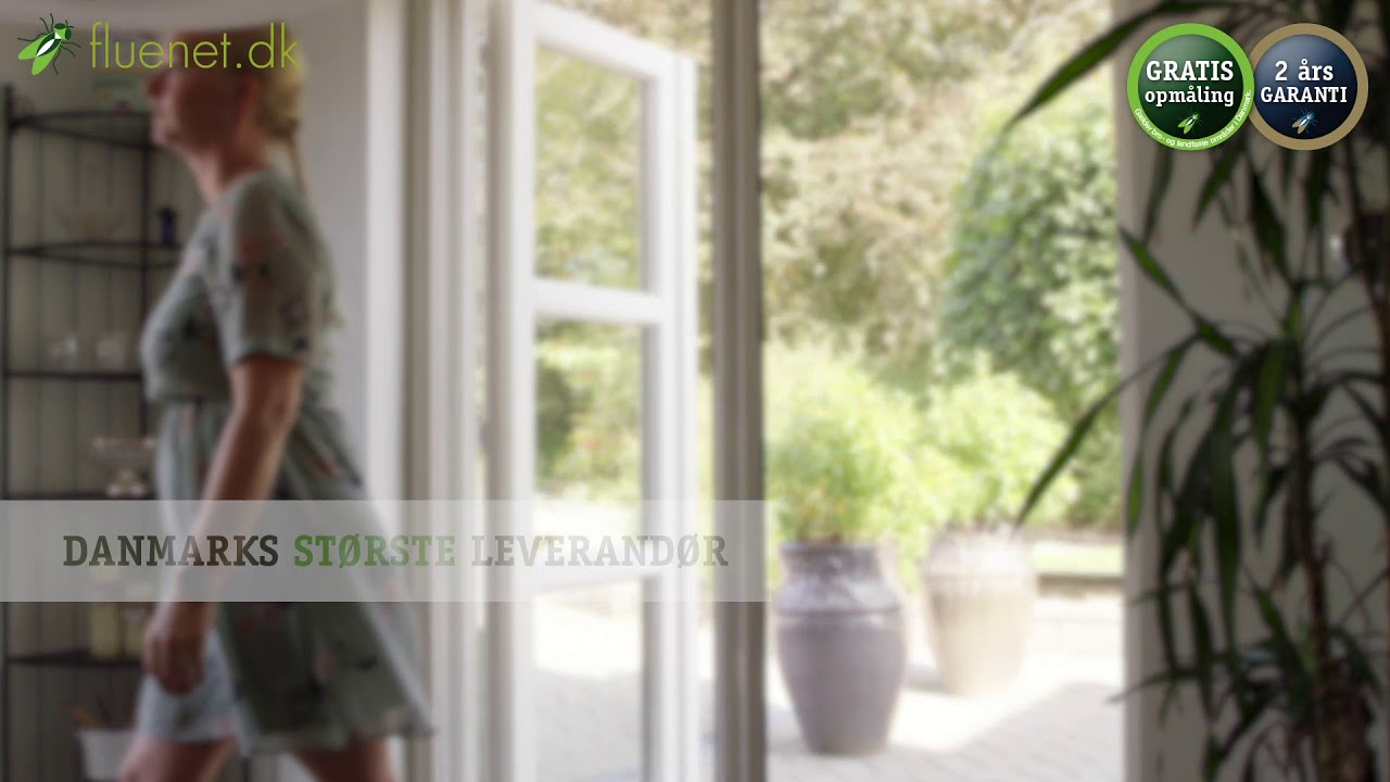 Dobbelt rulledør med insektnet