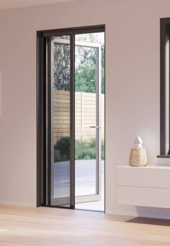 Plissédør 96 cm Bred - Sort (RAL9005)